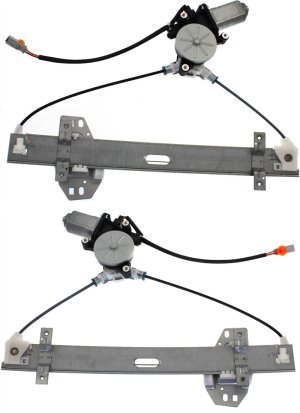Power Rear Window Regulator Pair/Set for Acura MDX 2001-2006, Right (Passenger) and Left (Driver), With Motor, Replacement