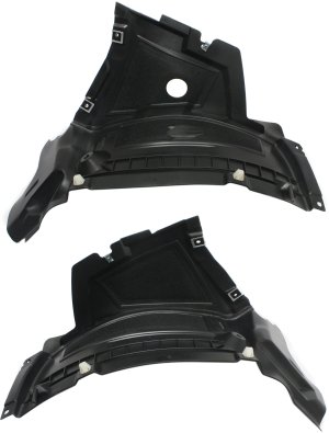 Front Fender Liner Pair/Set for Audi A6/S6 2012-2015, Includes Right (Passenger) and Left (Driver) Liners, Front Section, Air Extension Spoiler Replacement