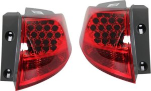 Tail Light Pair/Set for Acura MDX 2007-2009, Outer Lens and Housing, Right (Passenger) and Left (Driver) Side Replacement 