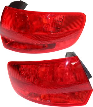 Tail Light Pair/Set for Audi A3/A3 Quattro 2006-2008, Includes Right (Passenger) and Left (Driver) Replacement