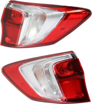 Tail Light Assembly Pair/Set for Acura RDX 2016-2018, Right (Passenger) and Left (Driver), Outer, Replacement