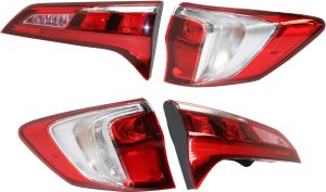 Tail Light Assembly Pair/Set for Acura RDX 2016-2018, Right (Passenger) and Left (Driver), Inner and Outer, Pair/Set of 4, Replacement