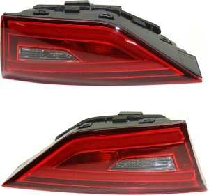 LED Type Inner Tail Light Assembly Pair/Set for Audi A3/S3 Convertible/Sedan, 2015-2016, Right (Passenger) and Left (Driver), Replacement