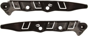 Front Bumper Bracket for BMW 5-Series 2008-2010, Right (Passenger) and Left (Driver) Side Support, Plastic Replacement Pair/Set - Fits 528i, 535i, 550i.