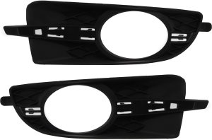 Front Fog Light Molding Pair/Set for Buick LaCrosse / Allure (2010-2013), Right (Passenger) and Left (Driver), Textured Black, Suitable for CXL / CXS / Premium Model, Replacement