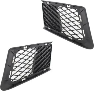 Fog Light Cover Pair/Set for BMW 3-Series 2007-2010, Right (Passenger) and Left (Driver), Primed (Ready to Paint) Replacement Models: for 320i, 325i, 330i, 335i.