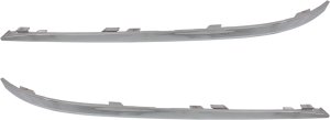 Front Bumper Molding Pair/Set for 2013-2015 BMW 7-Series, Right (Passenger) and Left (Driver), Chrome, Without M Package, Replacement - Fits Models: for 740i, 740Li, 750i, 750Li, 760Li.