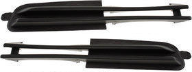 Fog Light Cover Pair/Set for BMW 3-Series 1999-2001, Right (Passenger) and Left (Driver), Black Replacement - Fits 323i, 328i, 328ci, 330i, 330ci.