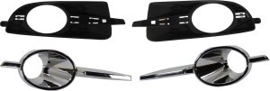Front Fog Light Molding Pair/Set for Buick LaCrosse/Allure 2010-2013, Right (Passenger) and Left (Driver), Chrome, Excludes CX/Touring Model - Replacement