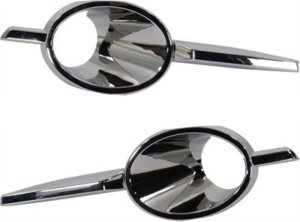 Front Fog Light Molding Pair/Set for 2010-2013 Buick LaCrosse/Allure, Right (Passenger) and Left (Driver), Chrome, Excludes CX/Touring Model - Replacement