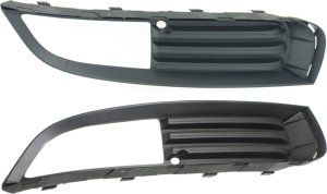 Front Fog Light Molding Pair/Set for Buick Regal 2012-2013, Includes Right (Passenger) and Left (Driver) Bezels, Primed (Ready to Paint), Replacement