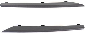 Pair/Set - Front Bumper Filler for BMW 3-Series 2006-2012, Right (Passenger) and Left (Driver) Bumper Grille Finisher, Textured, Lower for E90/E91 Sedan/Wagon, Replacement Models: for E90, E91.