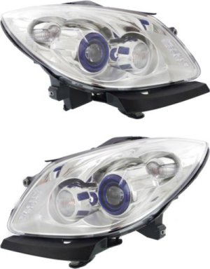 Headlight Assembly for Buick Enclave 2008-2012, Right (Passenger) and Left (Driver), Halogen, without Adaptive Frontlighting System, Replacement Pair/Set
