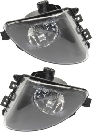 Pair/Set - Front Fog Light Assembly for BMW 5-Series GT Model 2010-2017, Right (Passenger) and Left (Driver), without M Package, Replacement - Fits: 520i, 528i, 535i, 550i, 530i, 540i