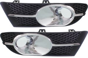 Front Fog Light Molding Pair/Set for Buick Verano 2012-2017, Chrome, Right (Passenger) and Left (Driver), Replacement