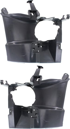 Fog Light Bracket Pair/Set for 2013-2015 BMW 3-Series Textured Black, Right (Passenger) and Left (Driver), w/ M Sport Line, Sedan, Replacement Models: for 328i, 335i, 320i, 328d, 330i.