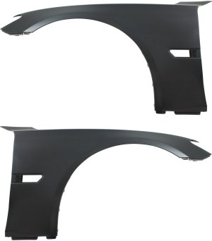 Front Fender Pair/Set for BMW 7-Series (2009-2015), Right (Passenger) and Left (Driver), Primed (Ready to Paint), Steel Replacement - Fits 740i, 740Li, 750i, 750Li, 760i, 760Li.