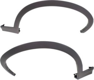 Front Wheel Opening Molding Pair/Set for BMW X3 2011-2017 / X4 2015-2018, Right (Passenger), Textured, without M Package, Replacement