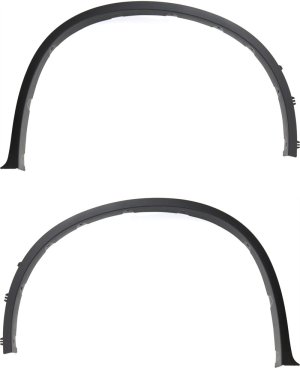 Front Wheel Opening Molding Pair/Set for BMW X6 2008-2014, Textured, Right (Passenger) and Left (Driver), Excluding M Series Model, Replacement