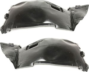 Front Fender Liner Pair/Set for BMW 3-Series 2007-2013, Right (Passenger) and Left (Driver) Front Section, Replacement for Convertible/Coupe, 3.0L Engine, without Turbo and M Package