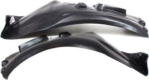 Front Fender Liner Pair/Set for BMW 3-Series 2007-2013, Right (Passenger) & Left (Driver), Rear Section, 3.0L Eng., Convertible/Coupe Replacement Models: for 320i, 325i, 328i, 330i, 335i, M3.