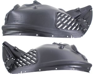 Front Fender Liner Pair/Set for BMW X3 (2011-2017)/X4 (2015-2018), Right (Passenger) and Left (Driver) Front Sections, Vacuum Formed, Replacement