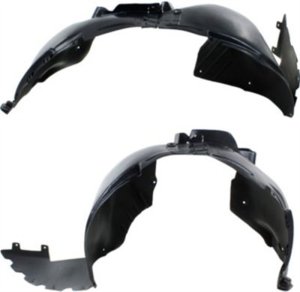 Front Fender Liner Pair/Set for 2010-2013 LaCrosse, 2010 Allure, Right (Passenger) and Left (Driver) Sides, Buick Replacement