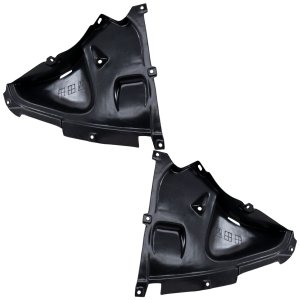 Front Fender Liner Pair/Set for 2012-2019 BMW 3-Series, Right (Passenger) and Left (Driver) Front Lower Section, Suitable for Luxury, Modern, Standard, Sport Line without M Sport Package, Sedan (2012-2018), Wagon (2014-2019); Replacement