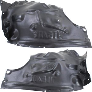 Front Fender Liner Pair/Set for BMW 3-Series 2012-2015 Sedan/Wagon, Right (Passenger) and Left (Driver) Rear Section, Replacement Models: for 316i, 318i, 320i, 328i, 330i, 335i, 340i.