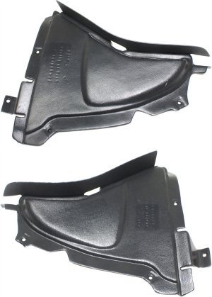 Front Fender Liner Pair/Set for BMW 5-Series GT Model, 2010-2016, Right (Passenger) & Left (Driver), Front Lower Section, Replacement Models: for 528i, 535i, 550i