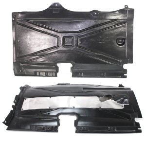Engine Splash Shield Pair/Set for BMW 5-Series 1997-2003, Right (Passenger) and Left (Driver) Under Cover Replacement - Fits 520i, 523i, 525i, 528i, 530i, 535i, 540i, 545i, 550i.