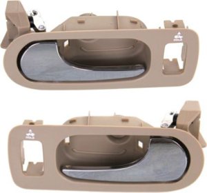 Front Interior Door Handle Pair/Set for Buick LaCrosse/Allure 2005-2009 Right (Passenger) and Left (Driver), Neutral - Replacement Set
