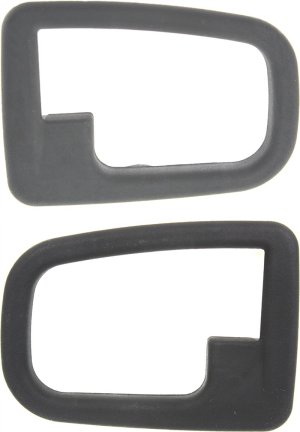 Front Door Handle Bezel Pair/Set for BMW 3-Series 1992-1999, Right (Passenger) and Left (Driver), Inside, Textured Black, All Body Type, E36 Replacement