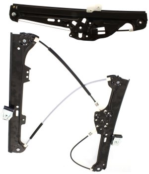 Front and Rear Window Regulator Set for BMW 5-Series (2004-2010), Left (Driver), Power, Without Motor, Replacement Models: for 520i, 523i, 525i, 528i, 530i, 535i, 540i, 545i, 550i.