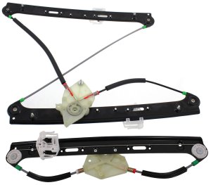Front and Rear Window Regulator Set for 2004-2010 BMW X3, Right (Passenger), Power, without Motor, Replacement