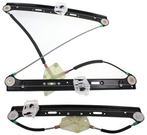 Front and Rear Window Regulator Set for BMW X3 (2004-2010), Power Operated, without Motor, Left (Driver) Side Replacement