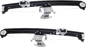 Power Rear Window Regulator Pair/Set for BMW X5 2000-2006, Right (Passenger) and Left (Driver), Without Motor, Replacement
