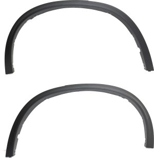 Rear Wheel Opening Molding Pair/Set for BMW X5 2014-2018, Right (Passenger) and Left (Driver), Textured, Compatible w/ 20 In. Wheels, Replacement