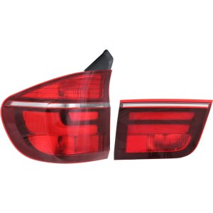 Tail Light Set for BMW X5 2011-2013, Left (Driver), Inner and Outer, Halogen Replacement