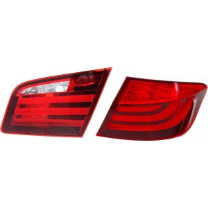 Tail Light Set for BMW 5-Series 2011-2013 Sedan, Right (Passenger) Inner and Outer Replacement, Includes Specific Models