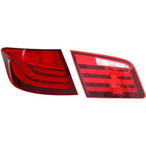 Tail Light Set for BMW 5-Series 2011-2013, Inner and Outer, Sedan, Left (Driver) Side Replacement - fits models 520i, 523i, 528i, 530i, 535i, 540i, 545i, 550i.