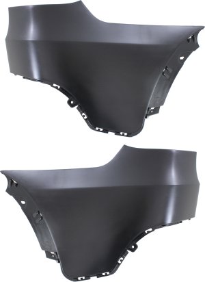Rear Bumper End Pair/Set for BMW X5 2007-2010, Right (Passenger) and Left (Driver), Primed (Ready to Paint), Excludes M Models, Replacement