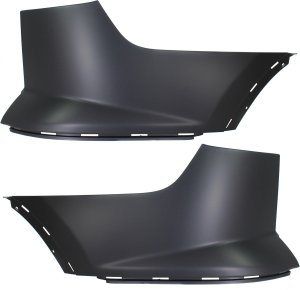 Pair/Set - Rear Bumper End Side Cover for BUICK Enclave 2008-2012, Right (Passenger) and Left (Driver), Primed (Ready to Paint) Replacement Set