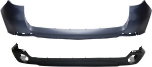 Rear Bumper Cover Set for BMW X5 2014-2018, Upper and Lower Standard without M Sport Line, for 35d/35i Models Replacement