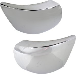 Front Bumper End Pair/Set for Chevrolet Silverado 2500 HD/Silverado 3500 HD (2007-2012), Right (Passenger) and Left (Driver) Sides, Chrome Replacement
