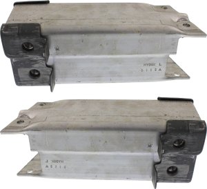 Aluminum Front Bumper Bracket Pair/Set for 2013-2019 Cadillac XTS / 2014-2020 Chevrolet Impala, Right (Passenger) and Left (Driver) Sides, Outer Impact Absorber, Replacement