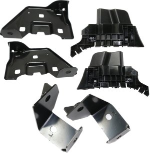 Front Bumper Bracket for Chevrolet Sierra 1500 (2016-2018), Sierra 1500 Limited (2019), Right (Passenger) and Left (Driver) Pair/Set of 6 Replacement Set 