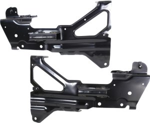 Front Bumper Bracket Pair/Set for 2016-2019 Chevrolet Silverado 1500 and 2019 Sierra 1500 Limited, Right (Passenger) and Left (Driver) Inner Side Bracket, with or without Impact Skid Plate, Replacement