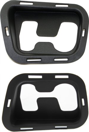 Front Bumper Tow Hook Cover Pair/Set for 2007-2014 Chevrolet Tahoe, Textured, Right (Passenger) and Left (Driver), Without Off Road Package, Replacement