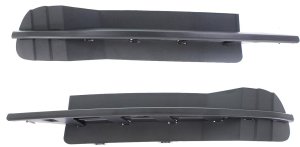 Front Fog Light Cover Replacement Pair/Set for Chevrolet Malibu 2010-2012, Right (Passenger) and Left (Driver), Textured Black, Side Bumper Grille